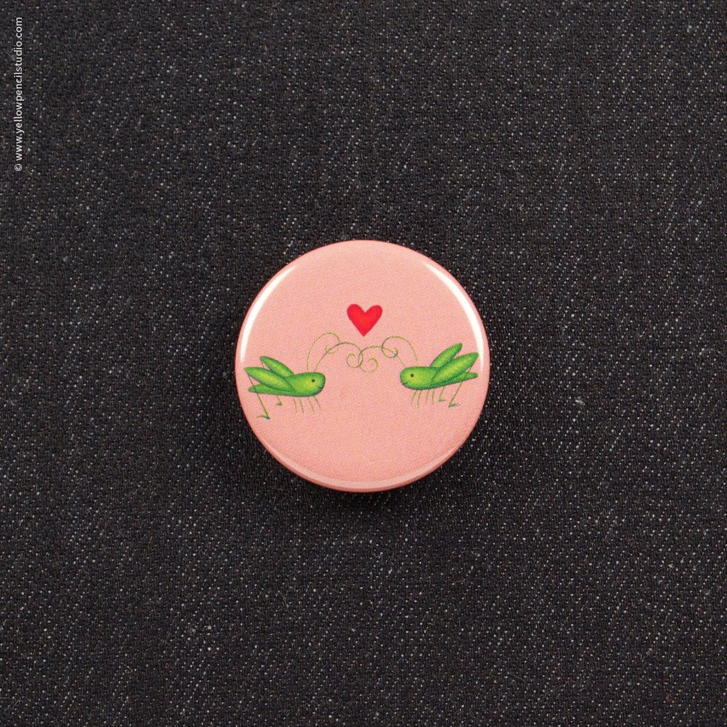 Crickets in Love Button - Yellow Pencil Studio