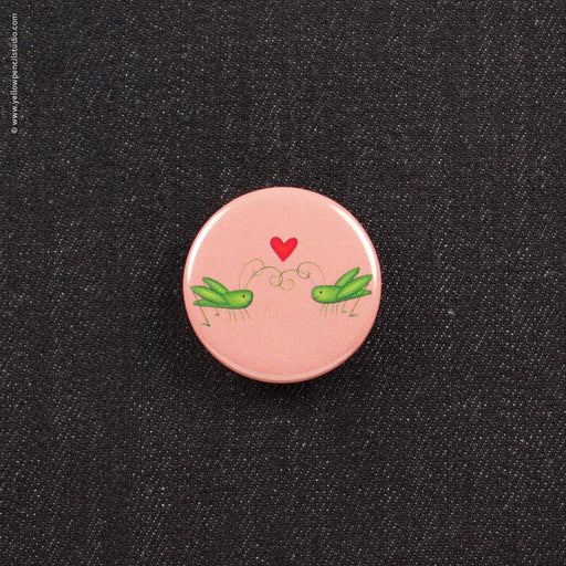 Crickets in Love Button - Yellow Pencil Studio