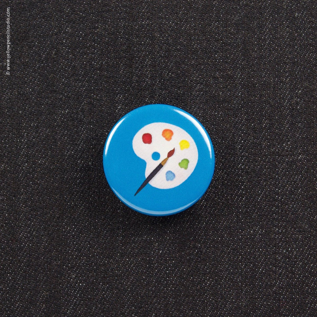 Artist Palette Button - Yellow Pencil Studio