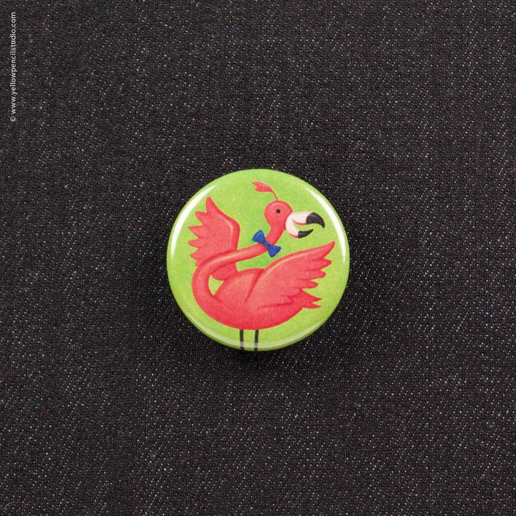 Flamingo Button - Yellow Pencil Studio