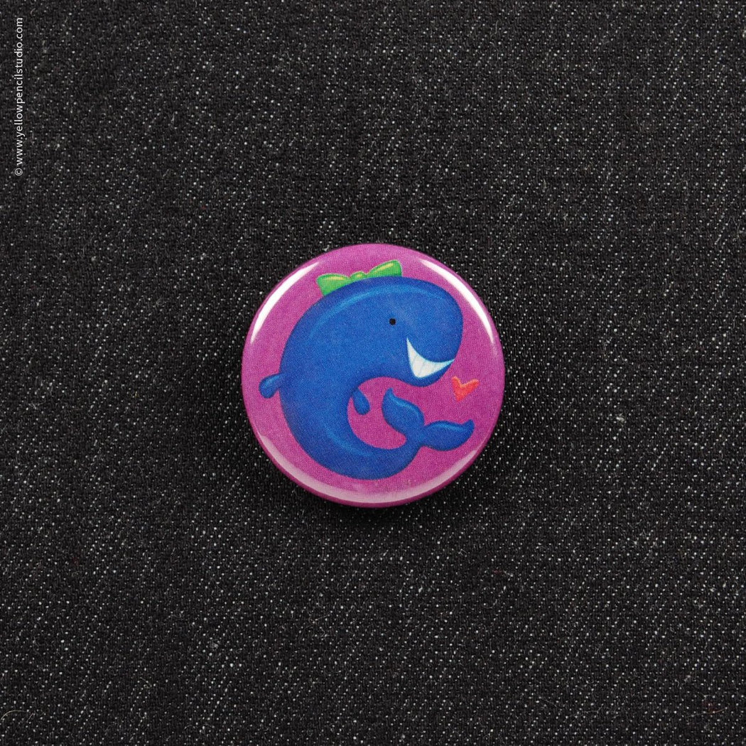 Whale Button - Yellow Pencil Studio