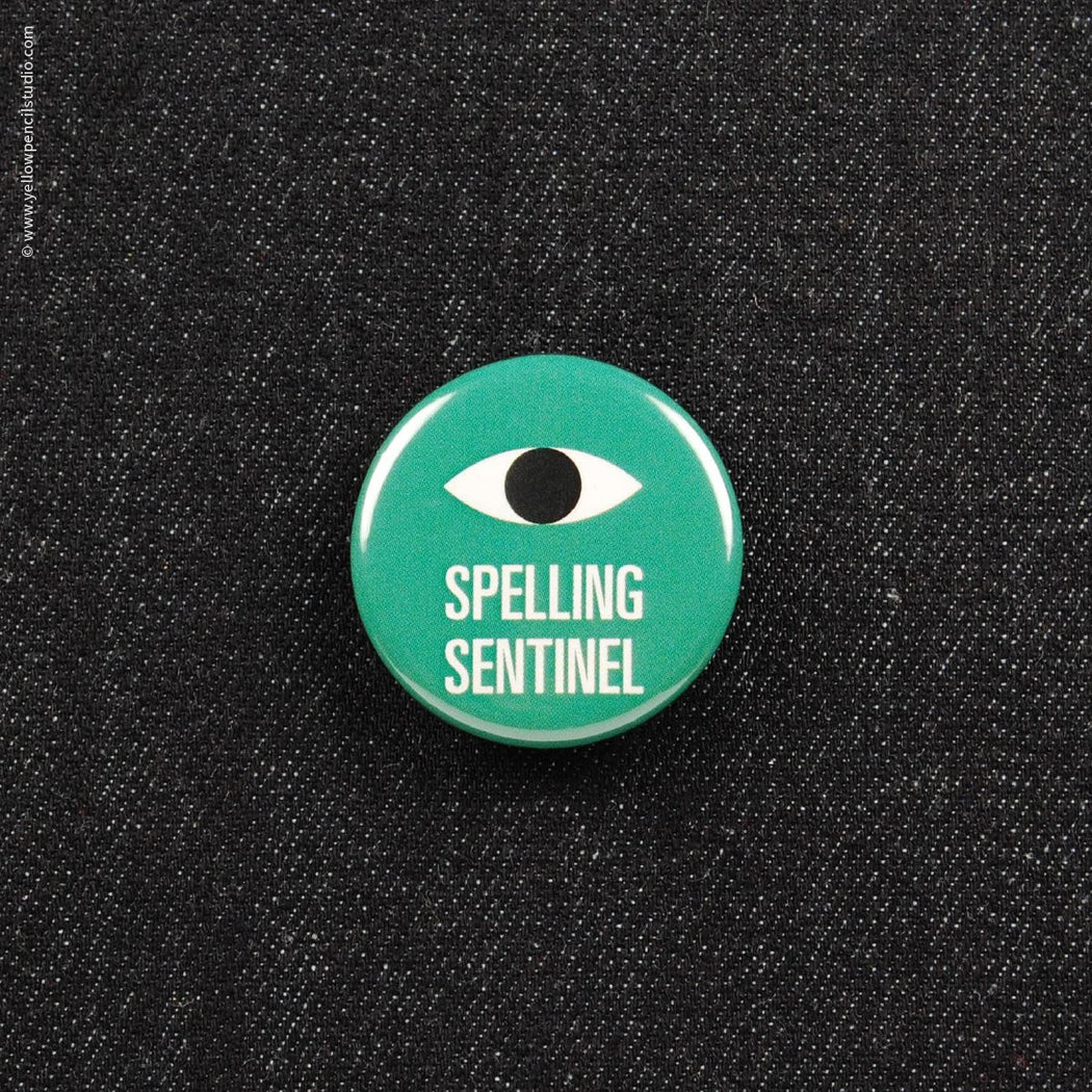 Spelling Sentinel Button - Yellow Pencil Studio