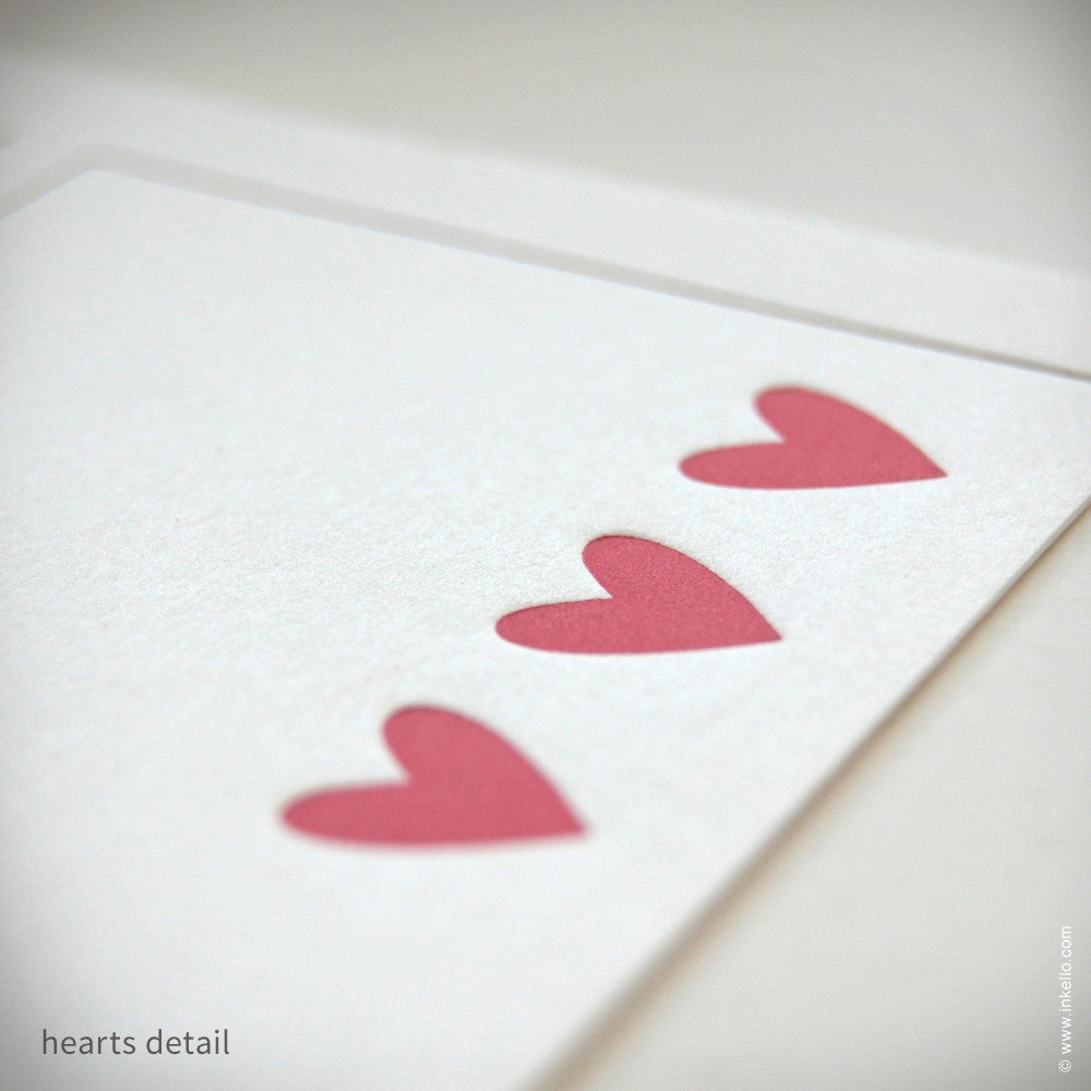 Heart Personalized Recipe Cards (#249) Recipe cards - Inkello Letterpress