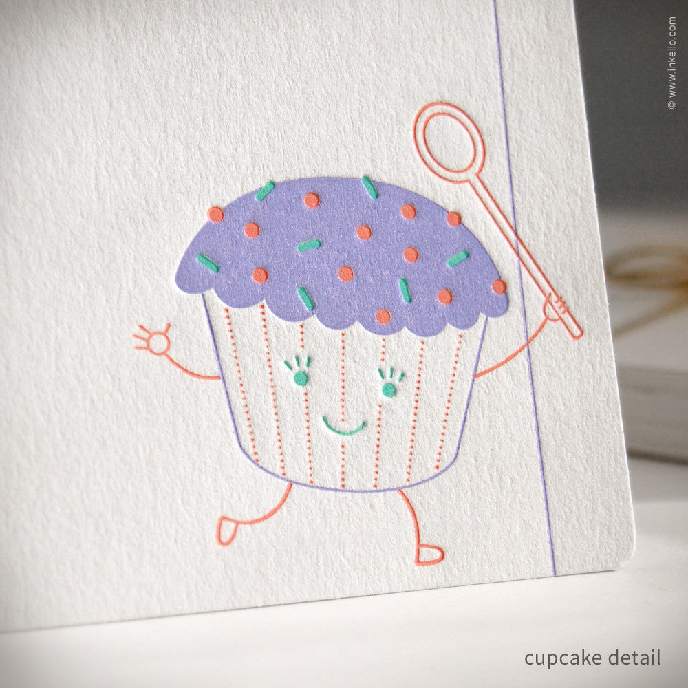 Cupcake Personalized Recipe Cards (#259) Recipe cards - Inkello Letterpress