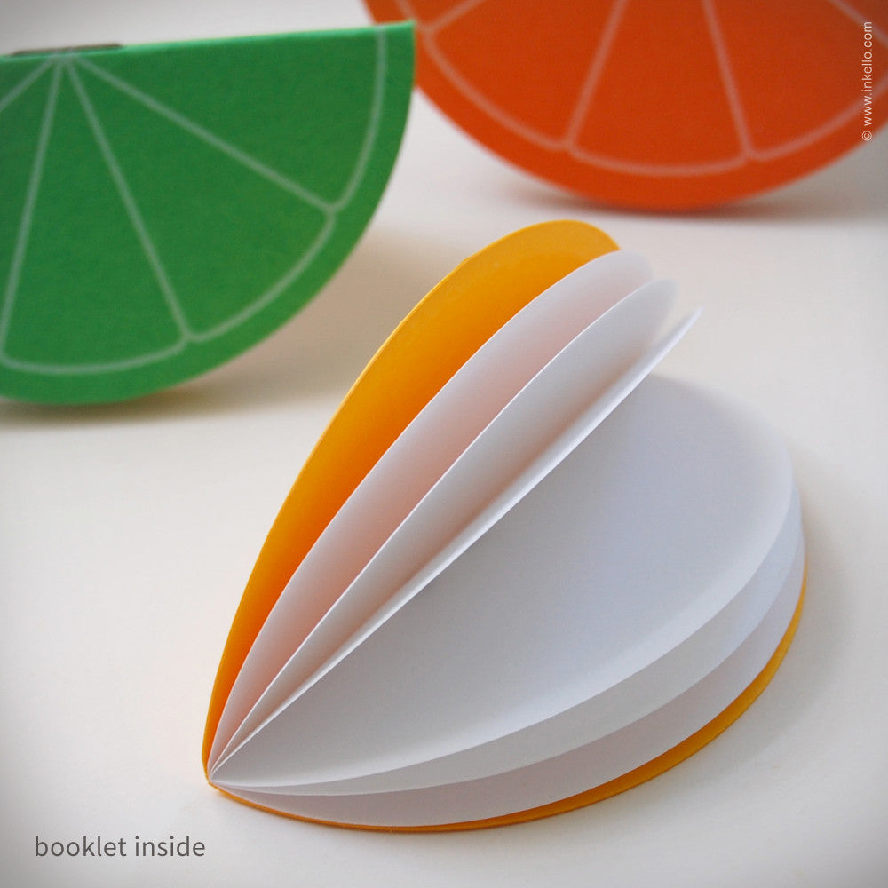 Citrus Slice Mini Booklets (#270) Booklet - Inkello Letterpress