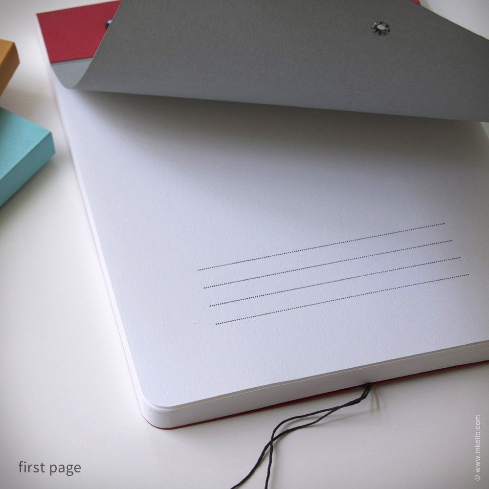 Slate Grey Monogram Notebook (#298) Notebook - Inkello Letterpress
