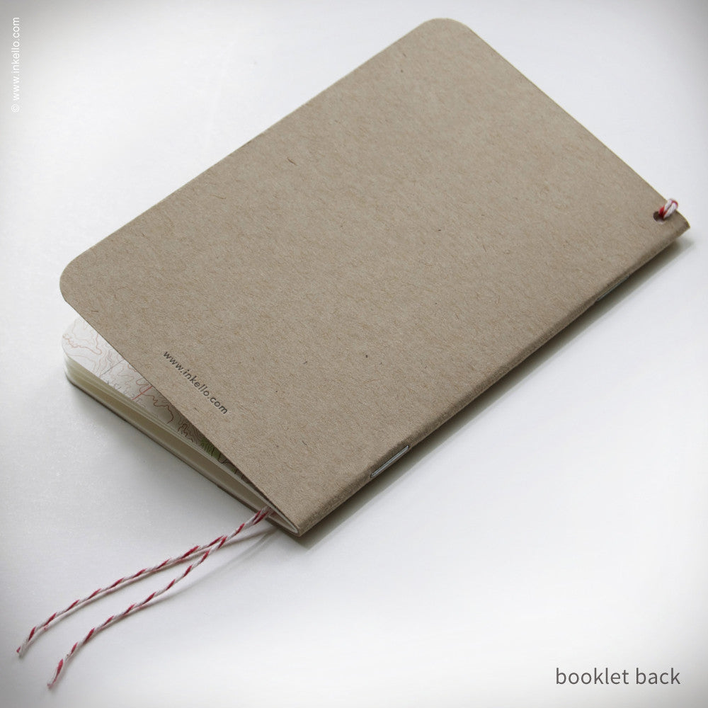 Personalized Map Booklet + Pencil (#299) Booklet - Inkello Letterpress