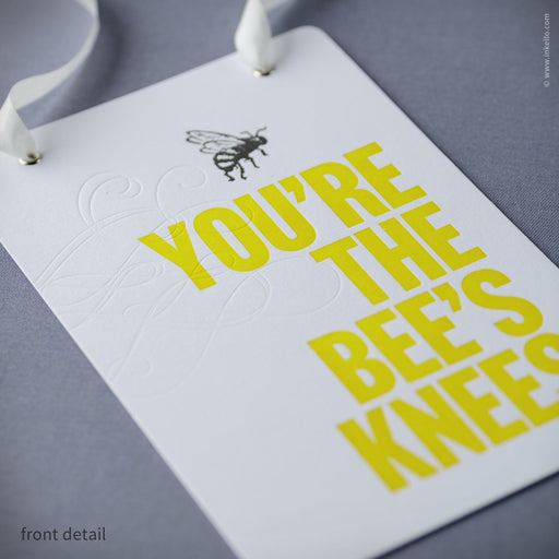 Bee's Knees Hangable Greeting Card (#332) Greeting Card - Inkello Letterpress