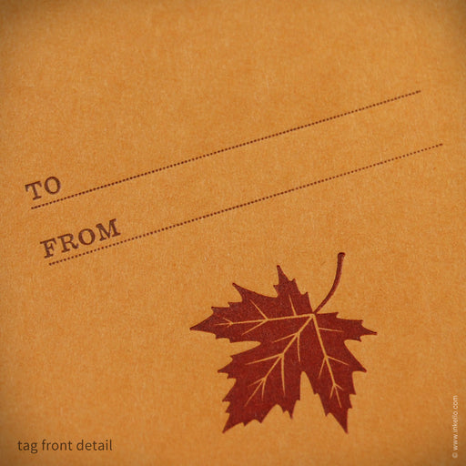 Maple Leaf Gift Tag (#339) Gift Tag - Inkello Letterpress