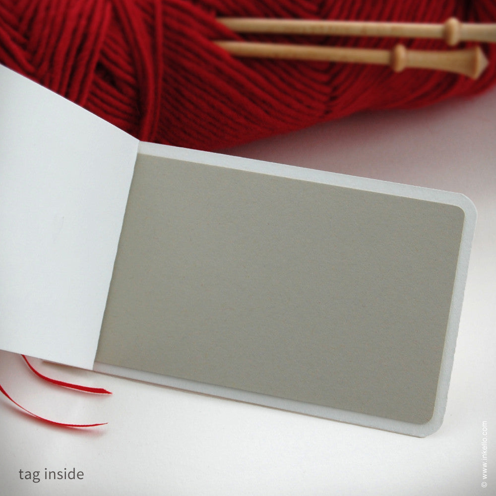 Heart Personalized Knitting Tags (#353) Knitting Tag - Inkello Letterpress