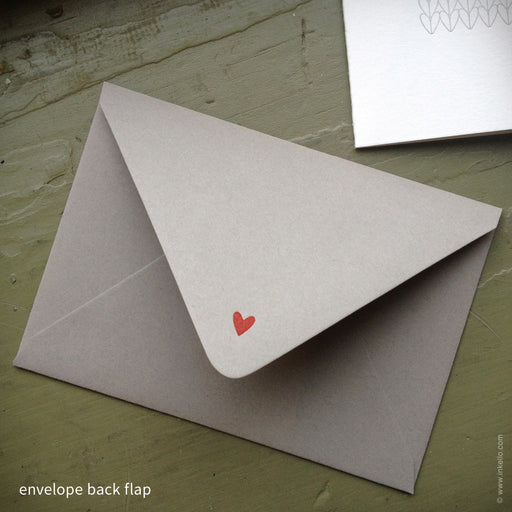 Heart Knitting Note Card (#364) Greeting Card - Inkello Letterpress
