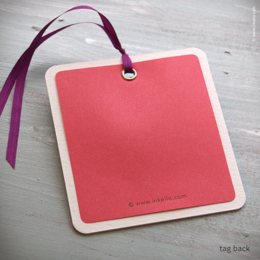 Hugs + Kisses Gift Tag (#366) Gift Tag - Inkello Letterpress
