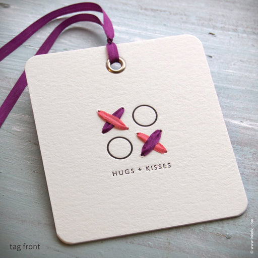 Hugs + Kisses Gift Tag (#366) Gift Tag - Inkello Letterpress