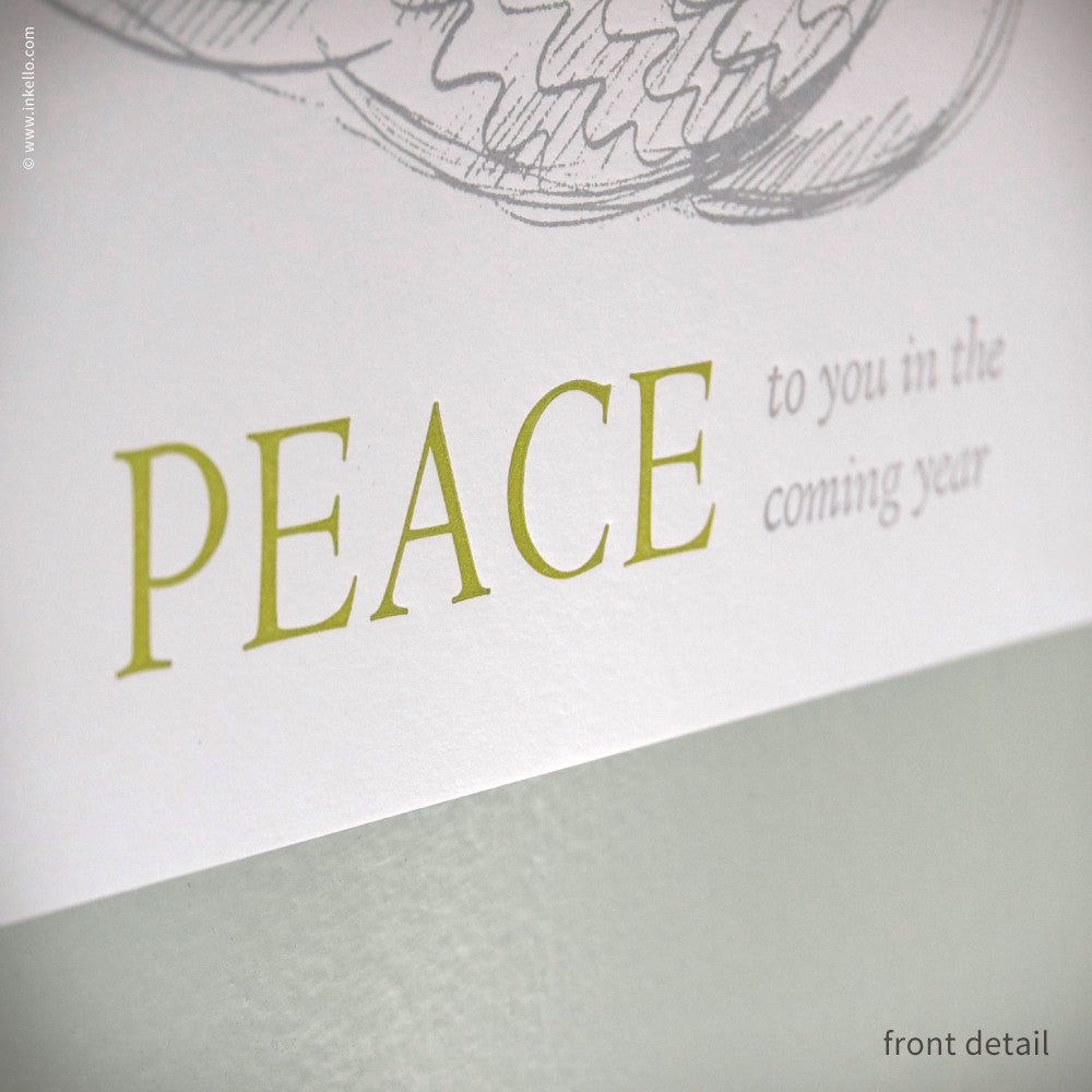 Dove "Peace" Hangable Greeting Card (#405) Greeting Card - Inkello Letterpress