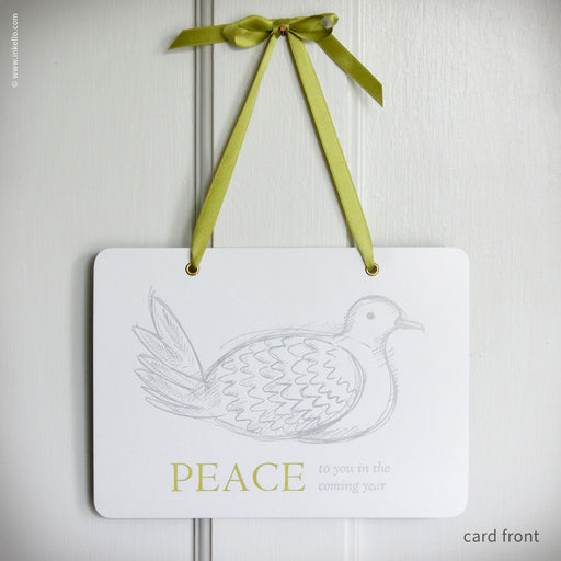 Dove "Peace" Hangable Greeting Card (#405) Greeting Card - Inkello Letterpress