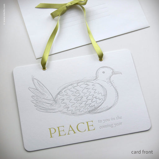 Dove "Peace" Hangable Greeting Card (#405) Greeting Card - Inkello Letterpress