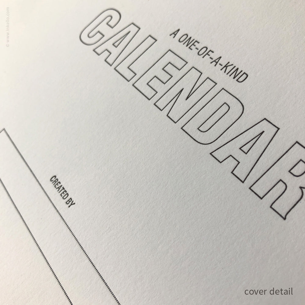 Draw-Your-Own Monthly Hanging Calendar (#452) Calendar - Inkello Letterpress