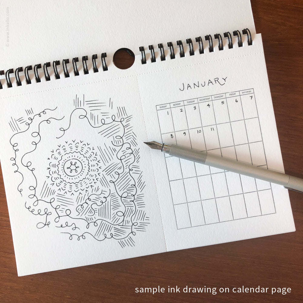 Draw-Your-Own Monthly Hanging Calendar (#452) Calendar - Inkello Letterpress