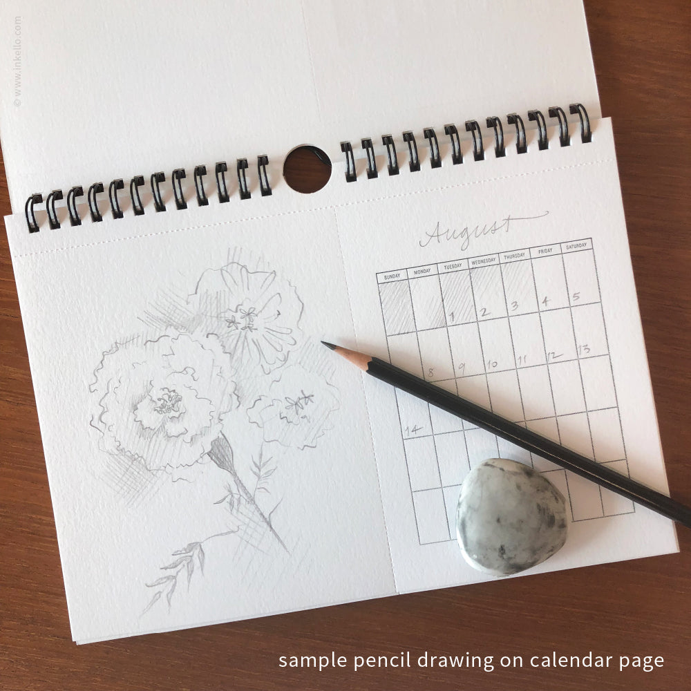 Draw-Your-Own Monthly Hanging Calendar (#452) Calendar - Inkello Letterpress
