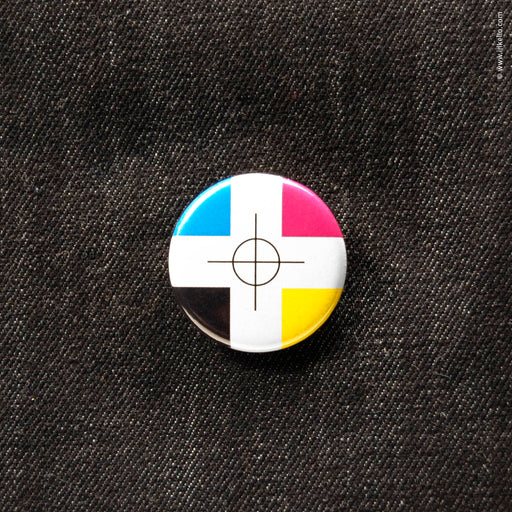 CMYK Registration Mark Button (#608) Button - Inkello Letterpress