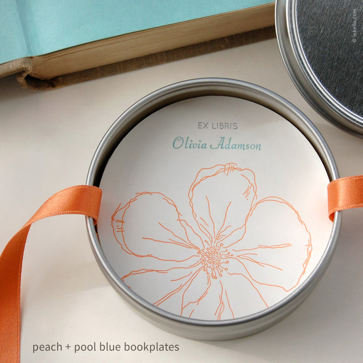 Snow Drop Anemone Personalized Bookplates (