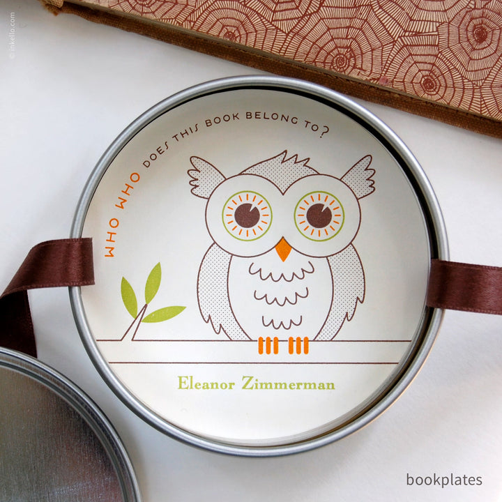 Owl Personalized Bookplates (