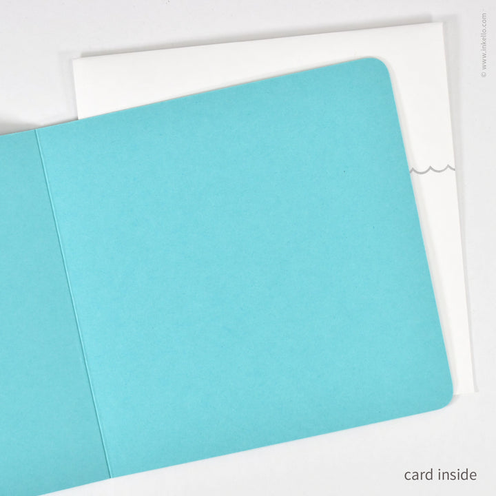 Silver School of Fish Note Card (