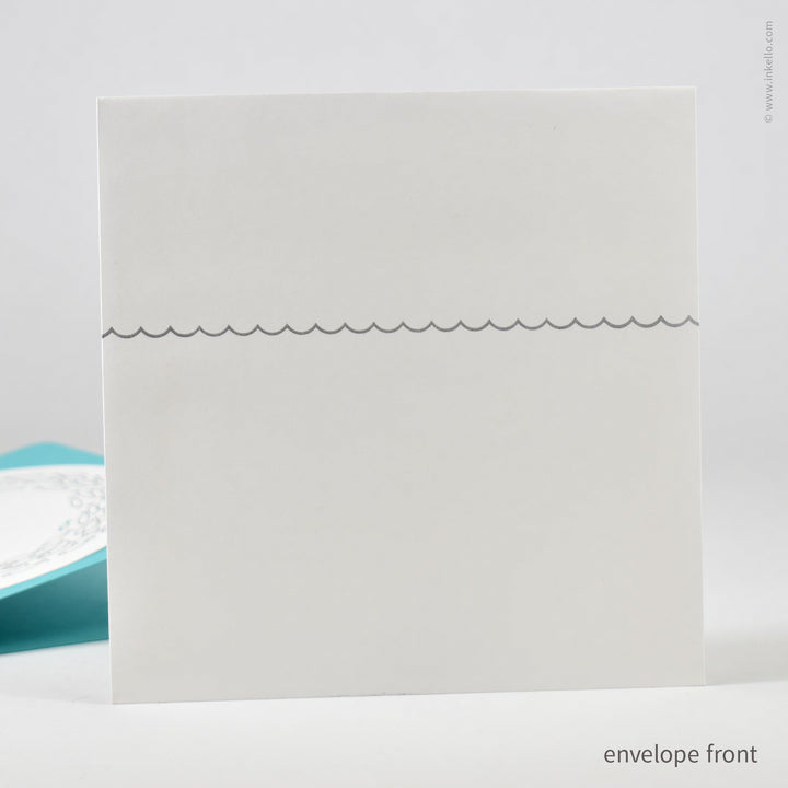 Silver School of Fish Note Card (