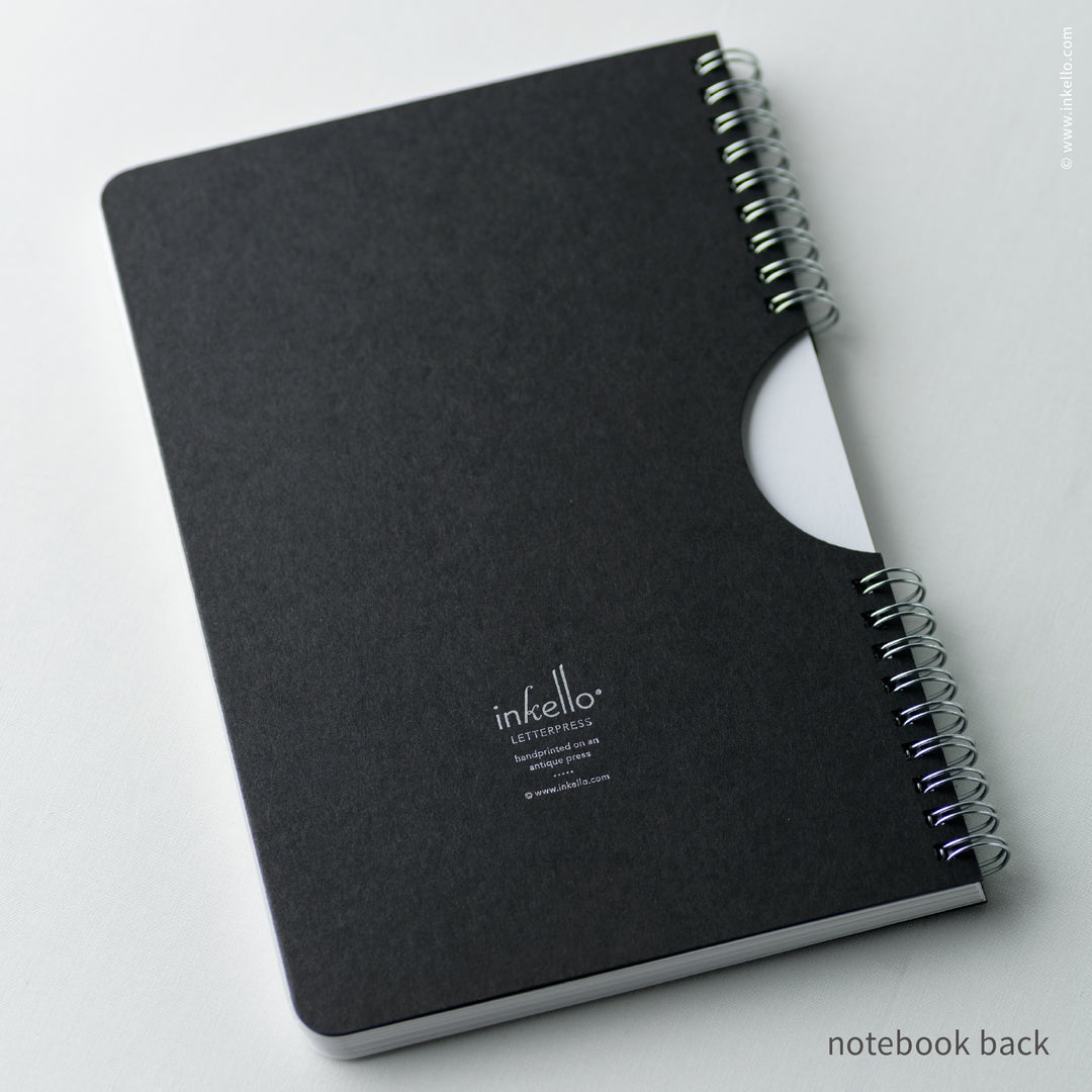 Monogram Spiral Notebook with Black Cover (