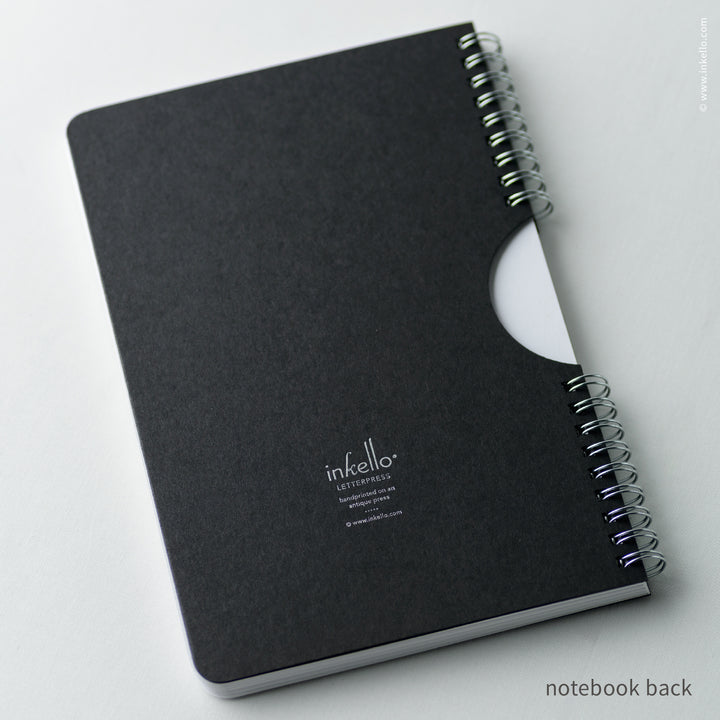 Monogram Spiral Notebook with Black Cover (