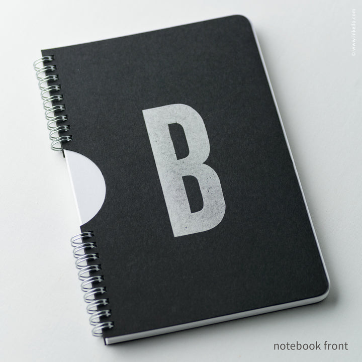 Monogram Spiral Notebook with Black Cover (
