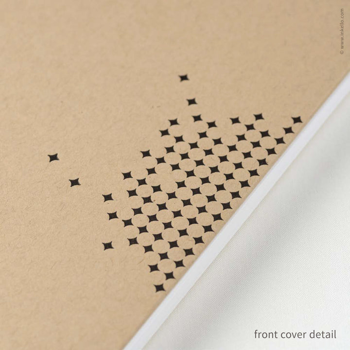 Star Spiral Notebook with Kraft Cover and Black Ink (