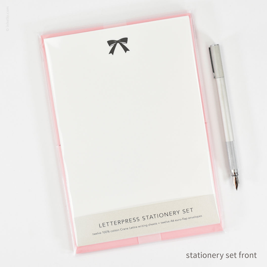 Stationery Set with Black Bow (