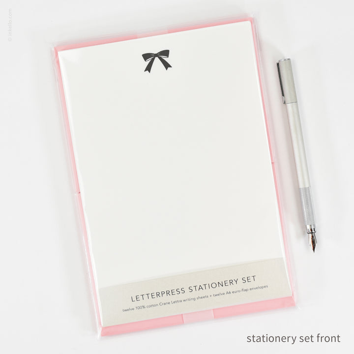 Stationery Set with Black Bow (