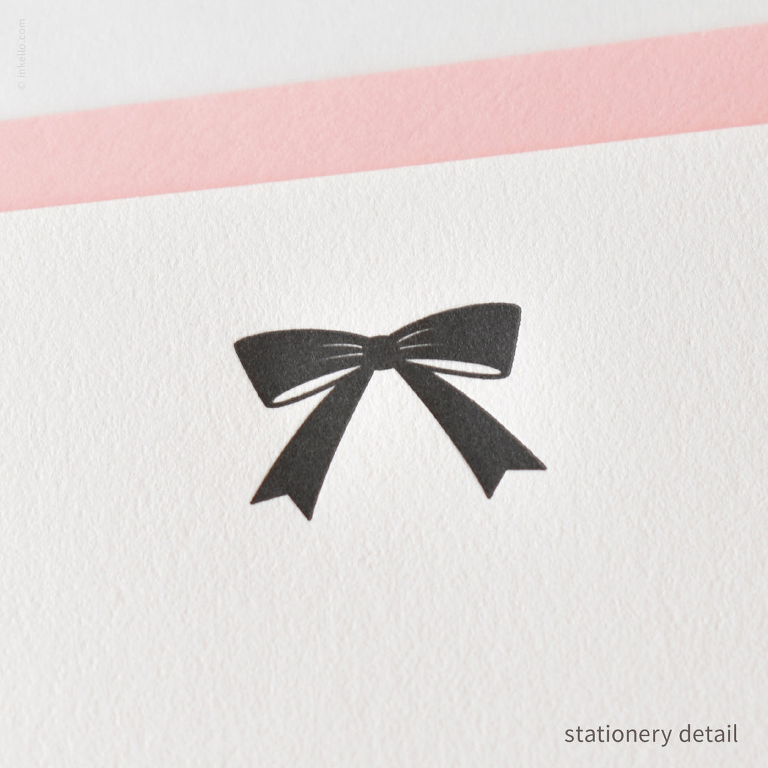 Stationery Set with Black Bow (