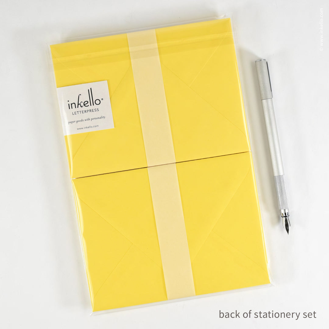 Stationery Set with Black Cat (