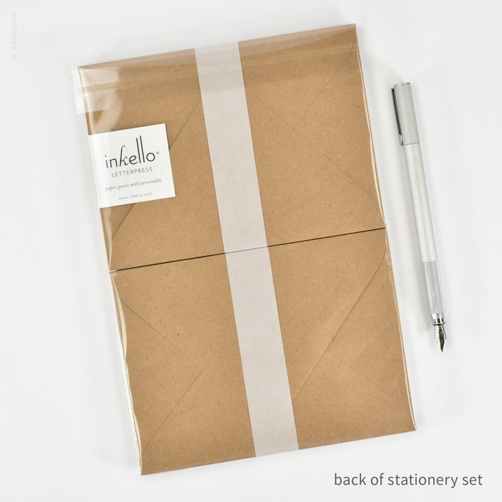 Stationery Set with Black Mustache (
