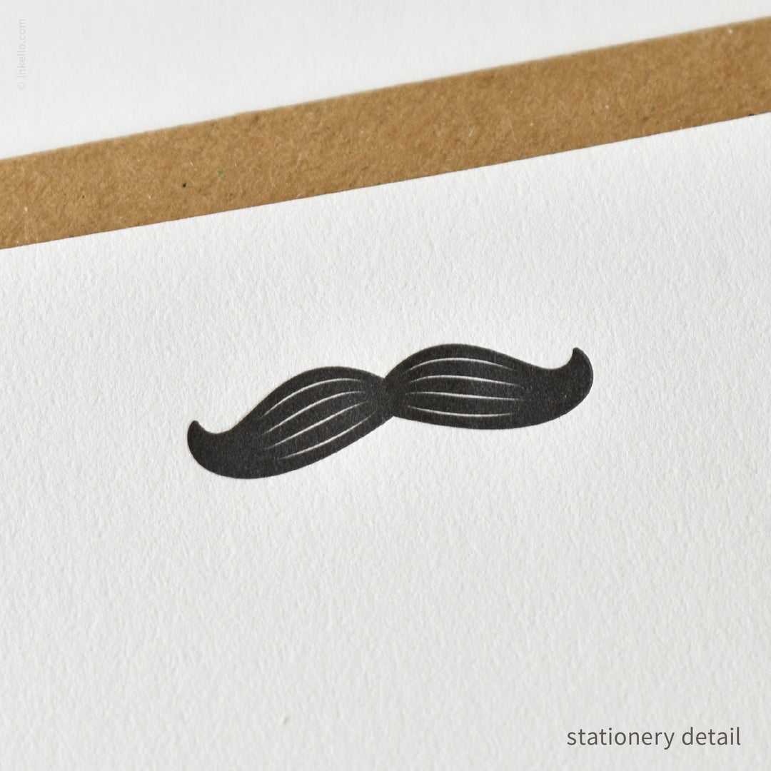Stationery Set with Black Mustache (
