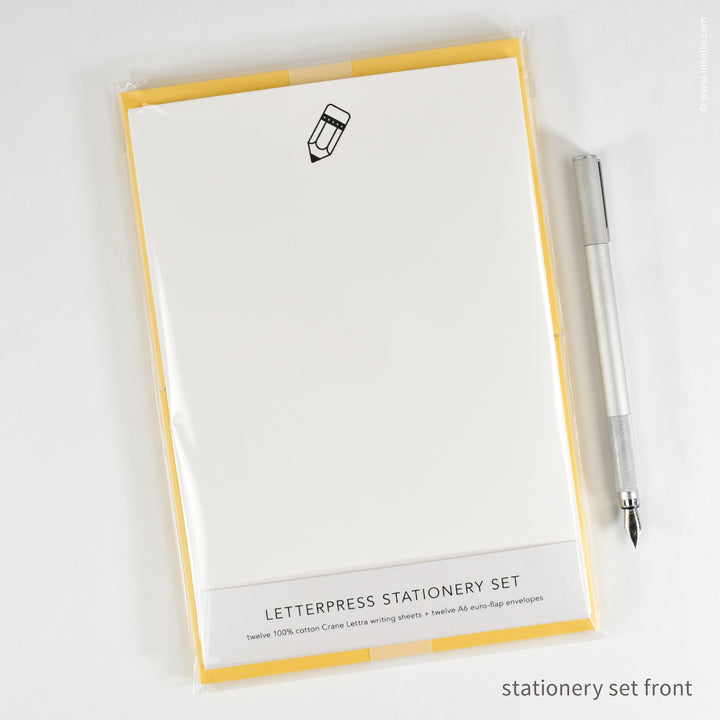 Stationery Set with Black Pencil (