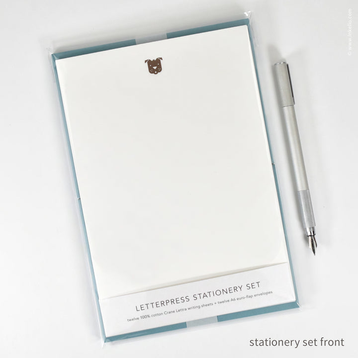 Stationery Set with Brown Dog (