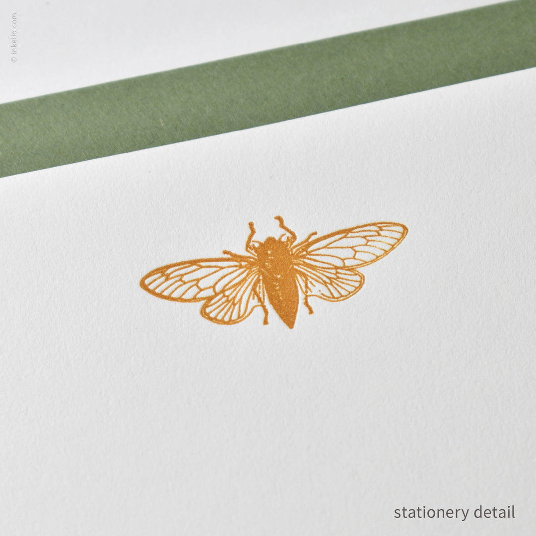 Stationery Set with Cicada (