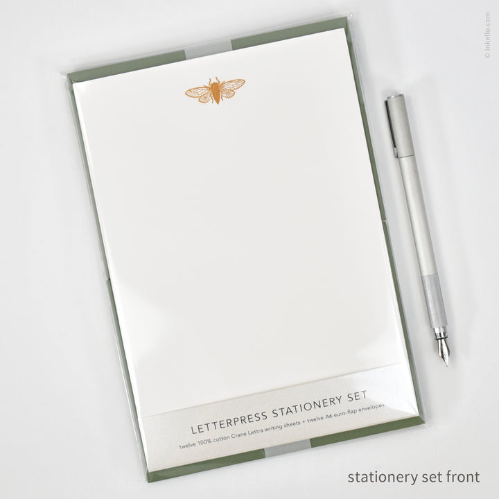 Stationery Set with Cicada (