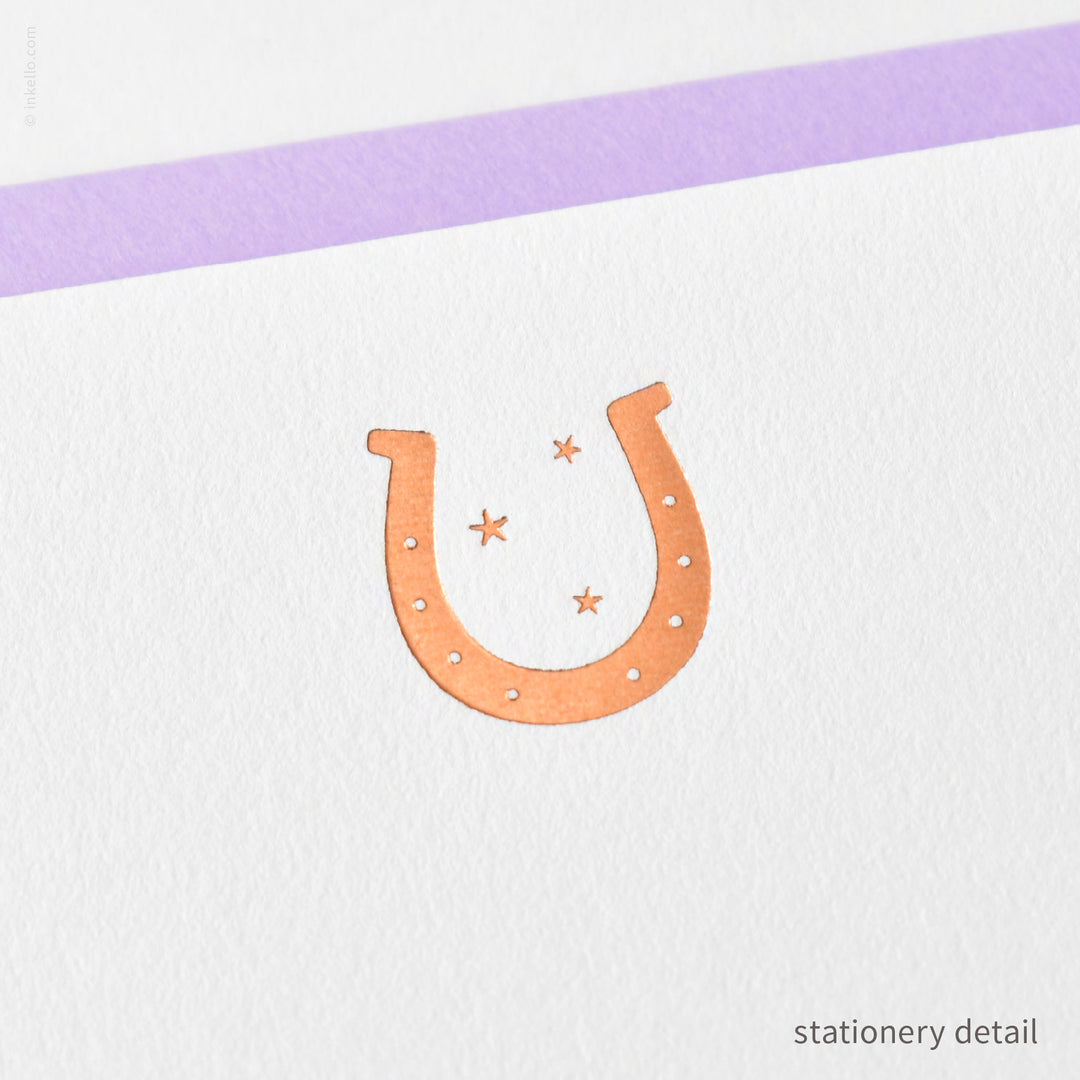 Stationery Set with Copper Horseshoe (