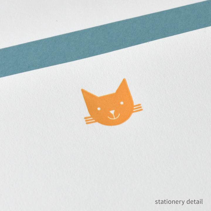 Stationery Set with Ginger Cat (