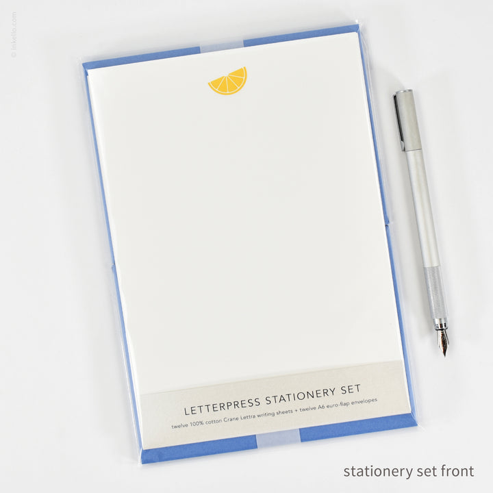 Stationery Set with Lemon Slice (