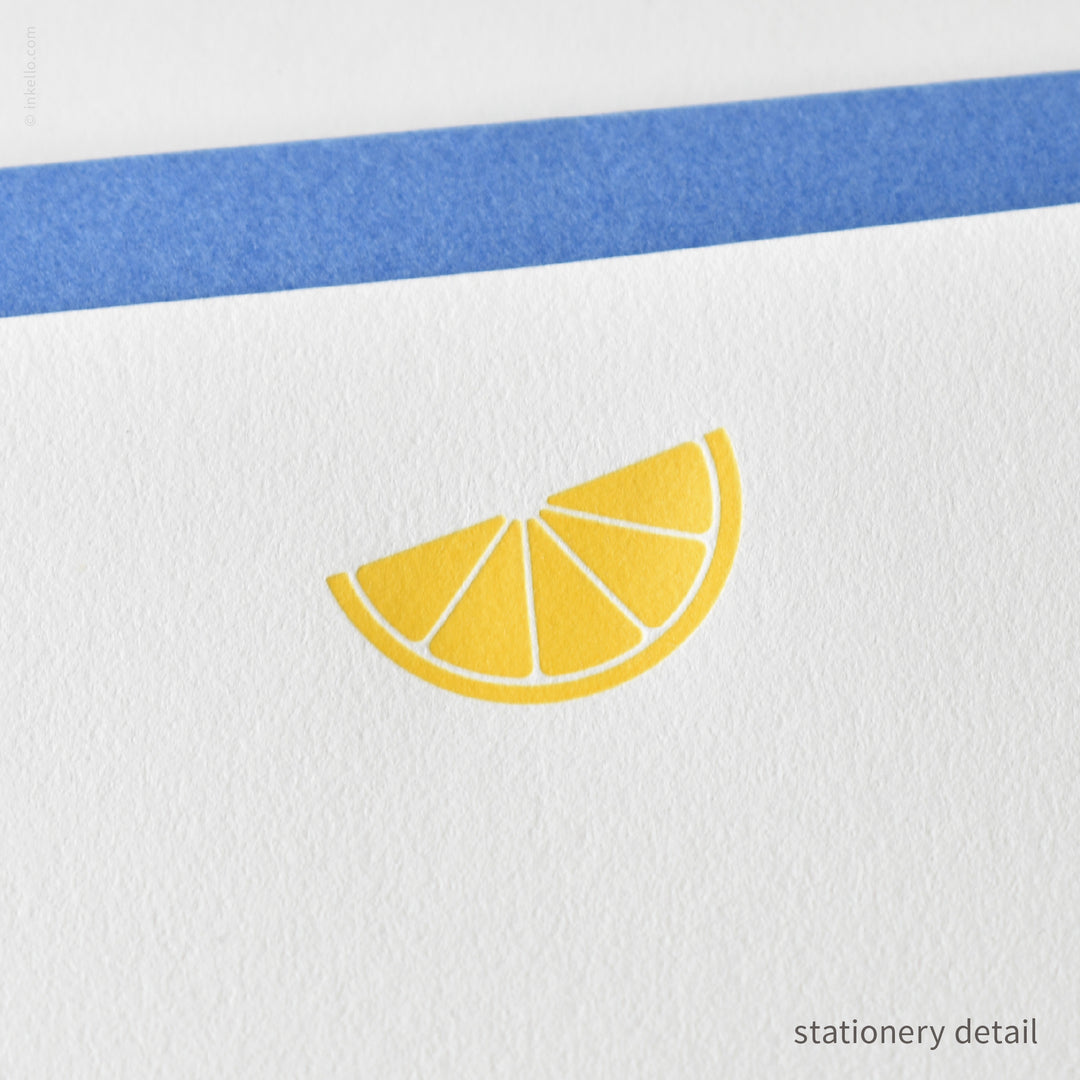 Stationery Set with Lemon Slice (