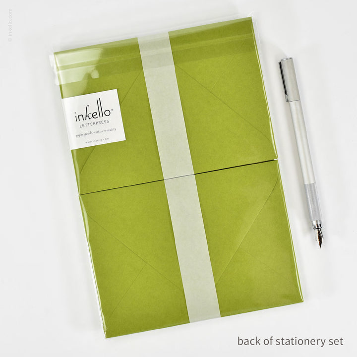 Stationery Set with Red Mushroom &amp; Tiny Bug (
