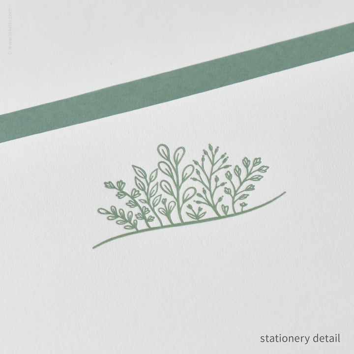 Stationery Set with Green Sprouting Plants (