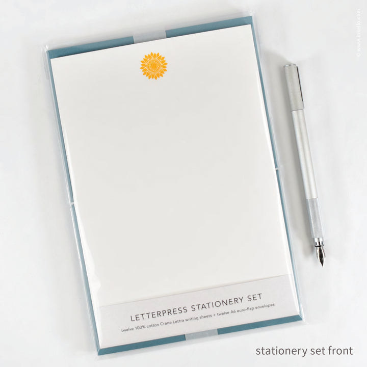 Stationery Set with Sunflower (