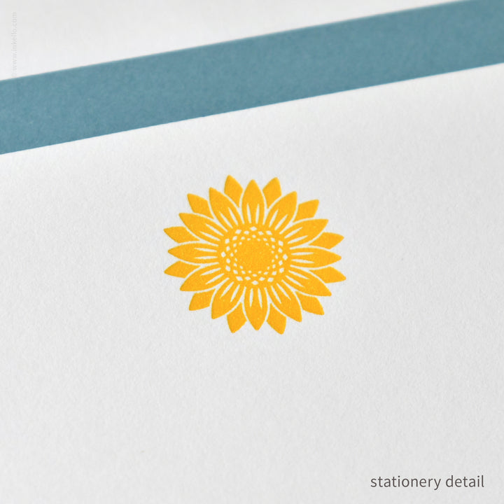 Stationery Set with Sunflower (